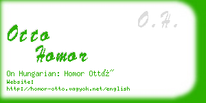 otto homor business card